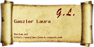 Gaszler Laura névjegykártya